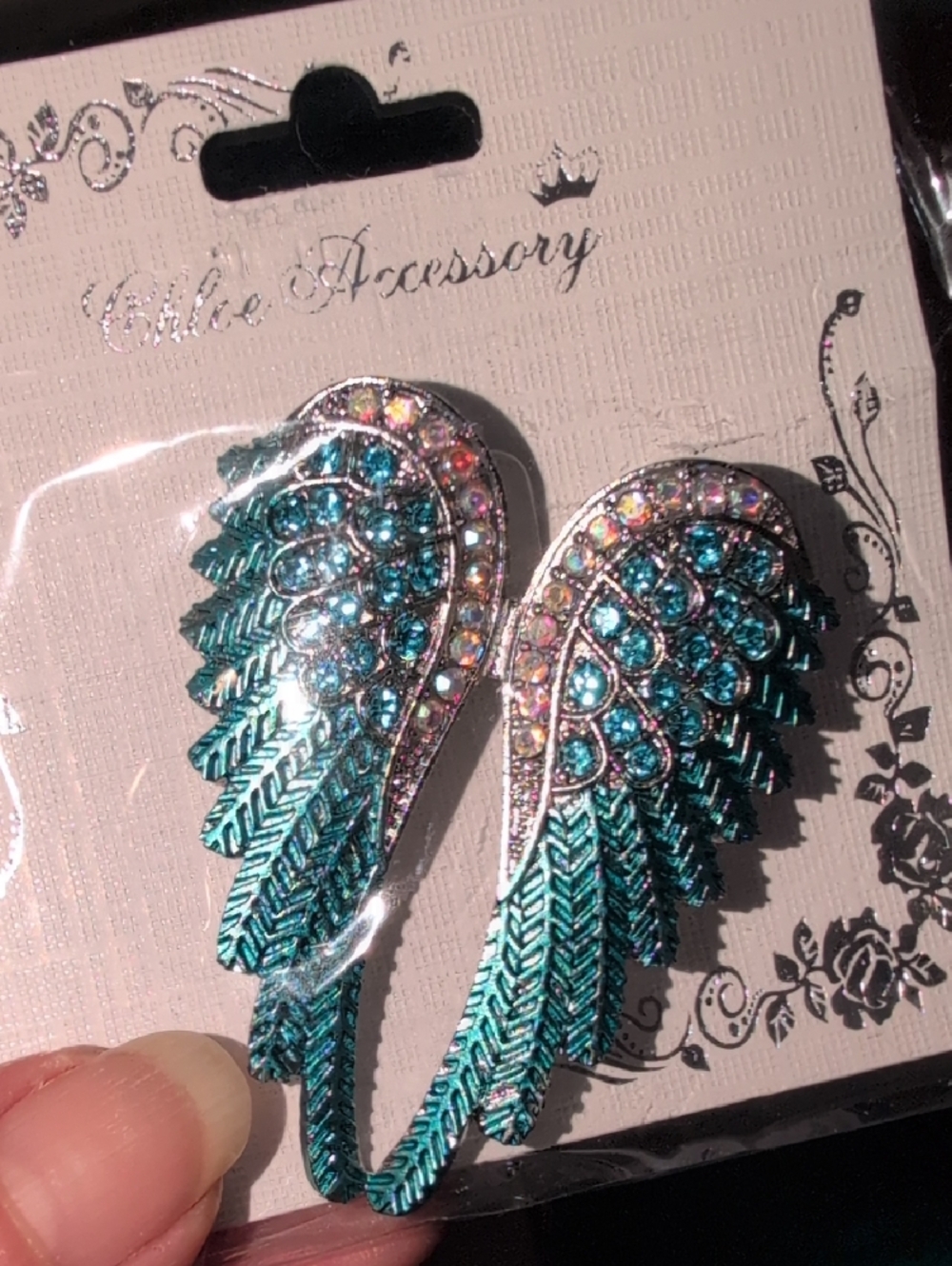Chloe Accessory Rhinestone wing Brooch - pick 1 - Picture 4 of 5
